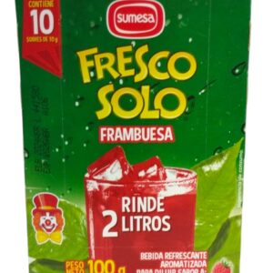 FRESCO SOLO - FRAMBUESA - 100 GRAMOS - 10 SOBRE DE 10 GRAMOS CADA UNO