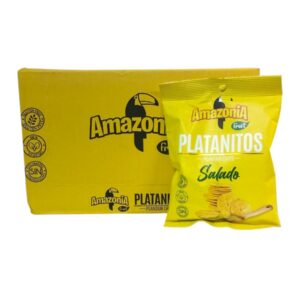 CAJA DE PLATANITOS - AMAZONIA - PLATANITOS SALADOS - 15 UNIDADES DE 75 GRAMOS CADA UNA - 1125 GRAMOS LA CAJA