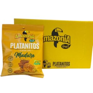 CAJA DE PLATANITOS - AMAZONIA - PLATANITOS MADUROS - DULCES - 15 UNIDADES DE 75 GRAMOS CADA UNA - 1125 GRAMOS LA CAJA