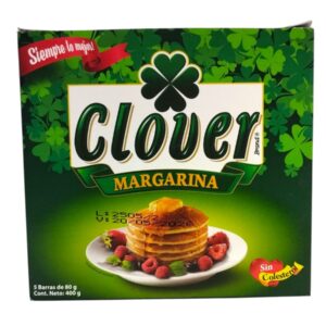 MARGARINA - CLOVER BRAND - 5 BARRAS DE 80 GRAMOS CADA UNA - 400 GRAMOS